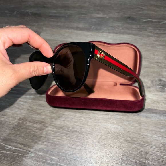 Gucci GG0034SN Glitter Black Women's Sunglasses - Picture 15 of 16